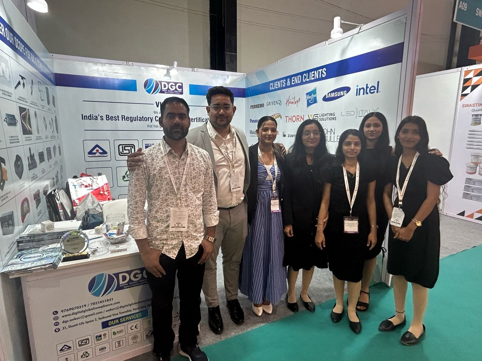 Team DGC at the LED Expo Mumbai booth, A07